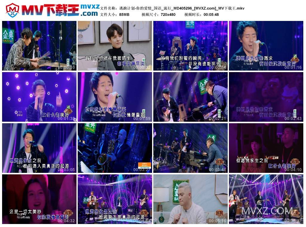 逃跑计划-你的爱情_国语_流行_MD405296